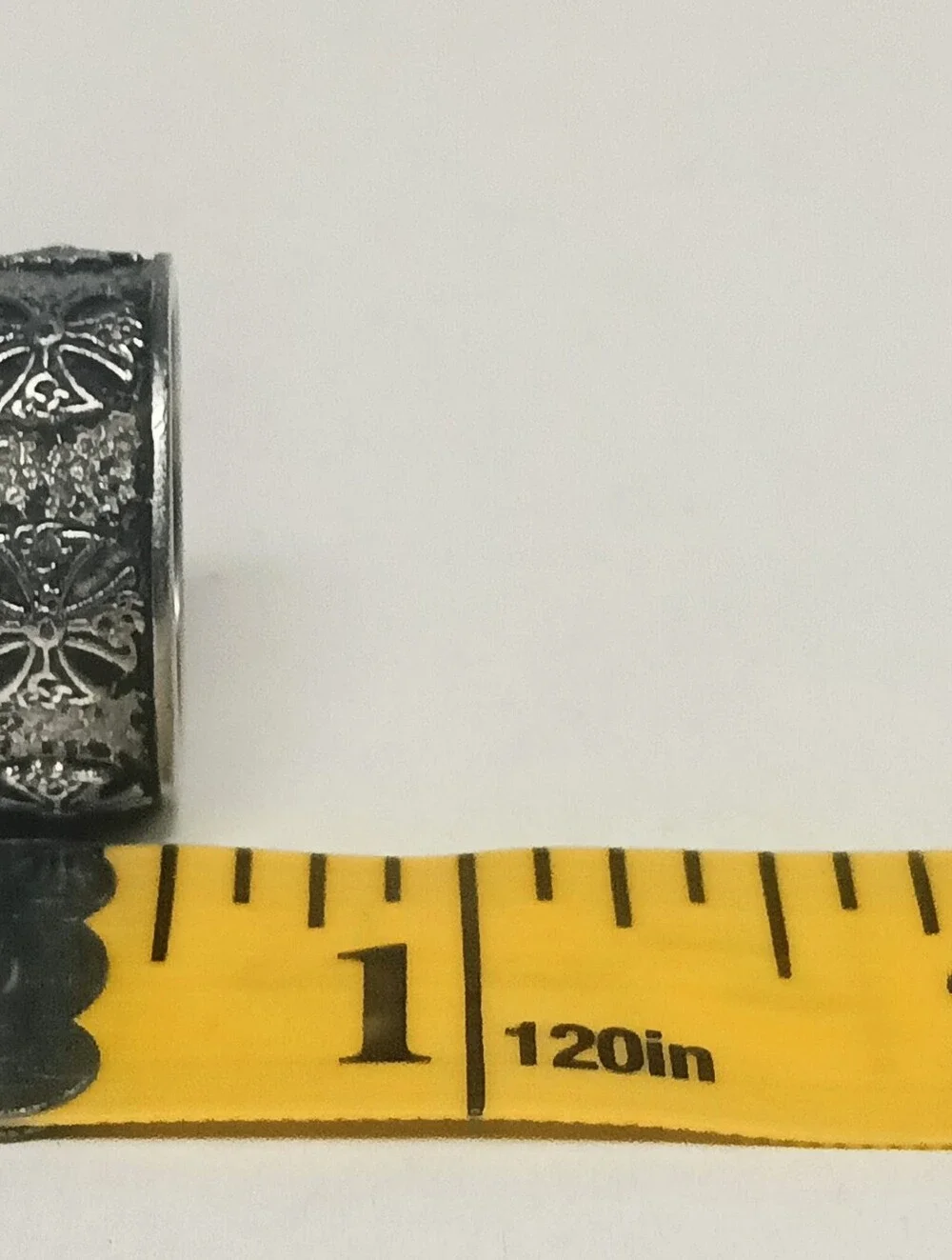 Vintage Silver Tone Maltese Cross Wide Band Ring Size 9 Gothic Biker Unisex